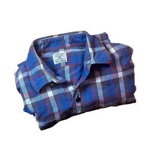 J. Crew Flannel Shirt Mens Medium Button Down‎ Plaid Cotton Outdoor Active